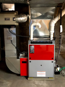 An installed furnace.